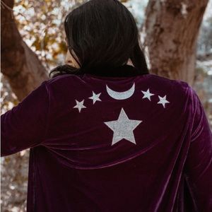 The Pretty Cult - Spirt Of Halloweentown purple velvet kimono size Small